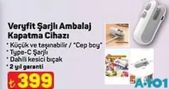 VERYFİT ŞARJLI AMBALAJ KAPATMA CİHAZI